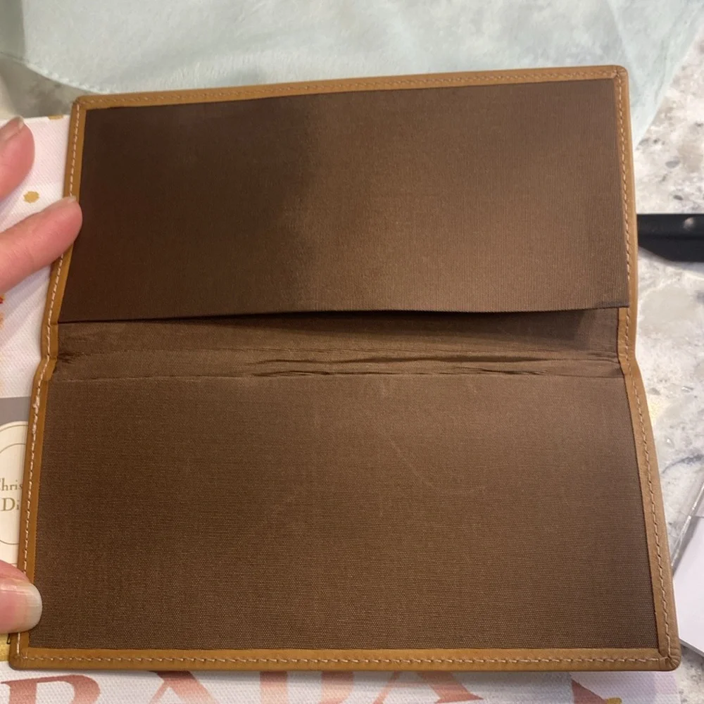 Christian Dior Vintage Honeycomb Bifold Long Wallet